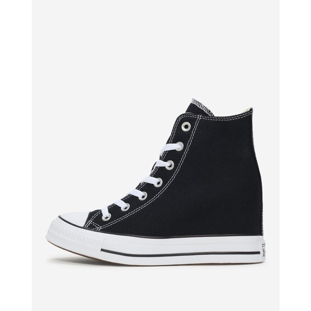 Converse Chuck Taylor All Star Wedge Platform - Black/White - Women's 6 - NEW - Picture 3 of 7